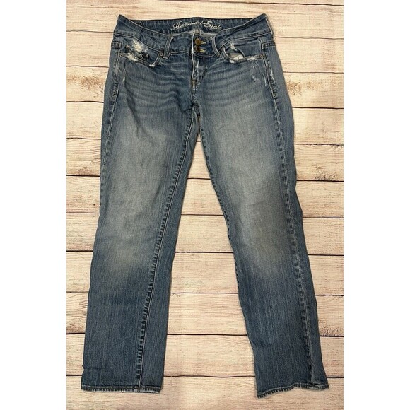 American Eagle Outfitters Jeans Women's 6 Regular Blue Denim - Picture 1 of 6